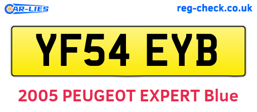 YF54EYB are the vehicle registration plates.
