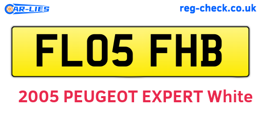 FL05FHB are the vehicle registration plates.