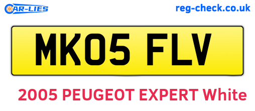 MK05FLV are the vehicle registration plates.
