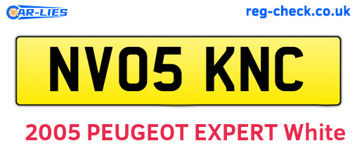 NV05KNC are the vehicle registration plates.