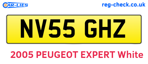 NV55GHZ are the vehicle registration plates.