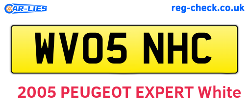 WV05NHC are the vehicle registration plates.