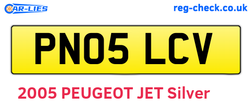 PN05LCV are the vehicle registration plates.
