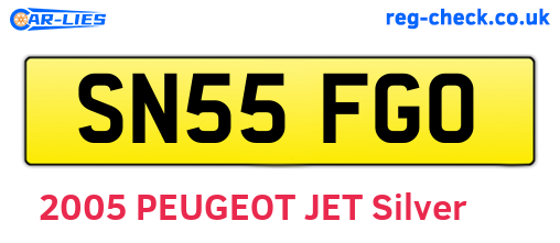 SN55FGO are the vehicle registration plates.