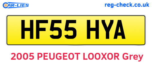 HF55HYA are the vehicle registration plates.