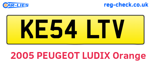 KE54LTV are the vehicle registration plates.