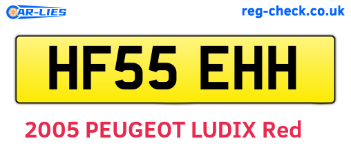 HF55EHH are the vehicle registration plates.