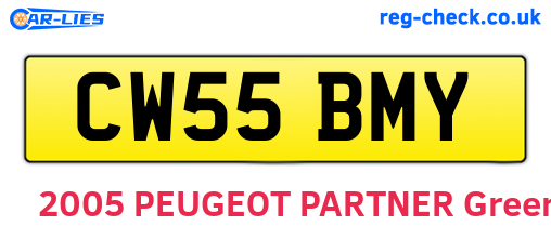 CW55BMY are the vehicle registration plates.