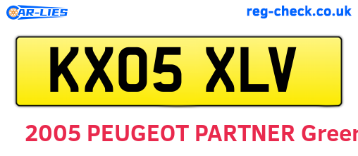 KX05XLV are the vehicle registration plates.