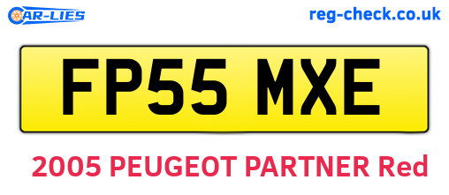 FP55MXE are the vehicle registration plates.