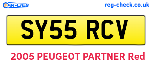 SY55RCV are the vehicle registration plates.