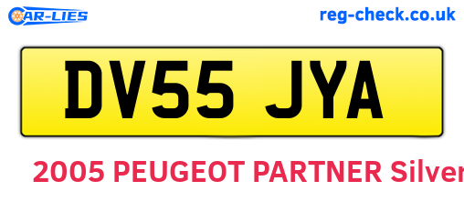 DV55JYA are the vehicle registration plates.