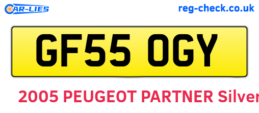 GF55OGY are the vehicle registration plates.