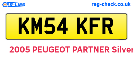 KM54KFR are the vehicle registration plates.