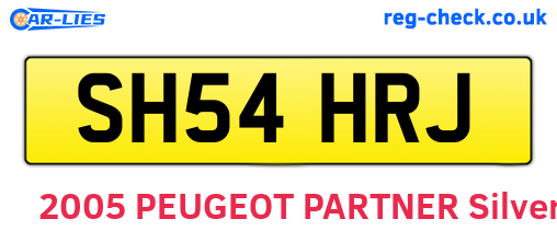 SH54HRJ are the vehicle registration plates.