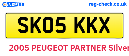 SK05KKX are the vehicle registration plates.