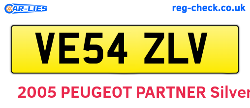 VE54ZLV are the vehicle registration plates.