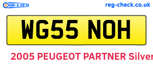 WG55NOH are the vehicle registration plates.