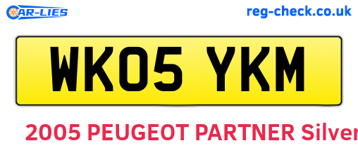 WK05YKM are the vehicle registration plates.