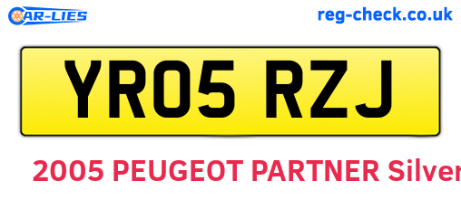 YR05RZJ are the vehicle registration plates.