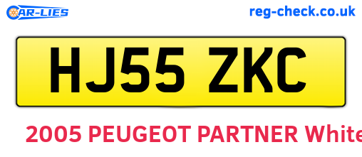 HJ55ZKC are the vehicle registration plates.