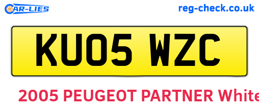 KU05WZC are the vehicle registration plates.