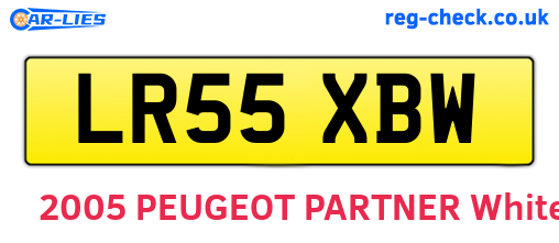 LR55XBW are the vehicle registration plates.