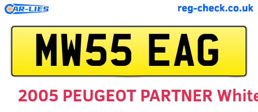 MW55EAG are the vehicle registration plates.