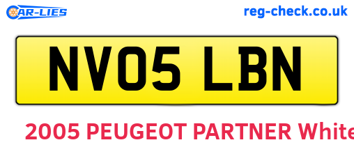 NV05LBN are the vehicle registration plates.