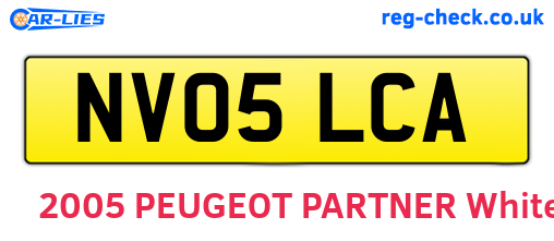 NV05LCA are the vehicle registration plates.