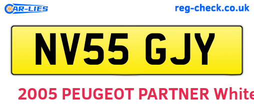 NV55GJY are the vehicle registration plates.