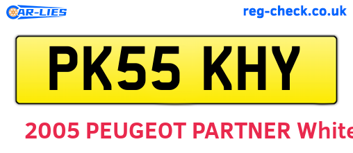 PK55KHY are the vehicle registration plates.