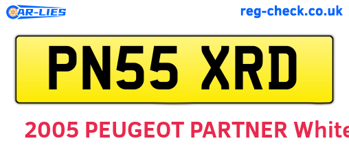 PN55XRD are the vehicle registration plates.
