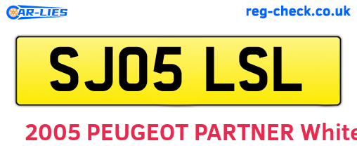 SJ05LSL are the vehicle registration plates.