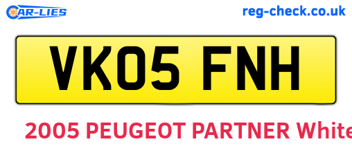VK05FNH are the vehicle registration plates.