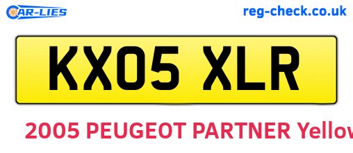 KX05XLR are the vehicle registration plates.