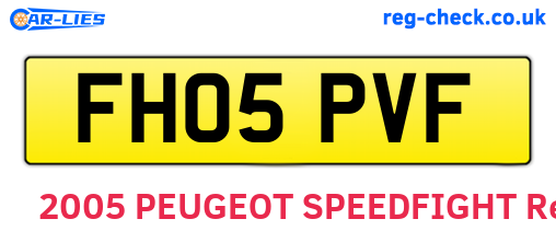FH05PVF are the vehicle registration plates.