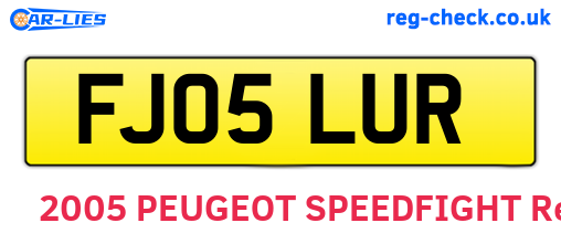 FJ05LUR are the vehicle registration plates.