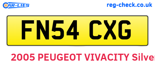 FN54CXG are the vehicle registration plates.