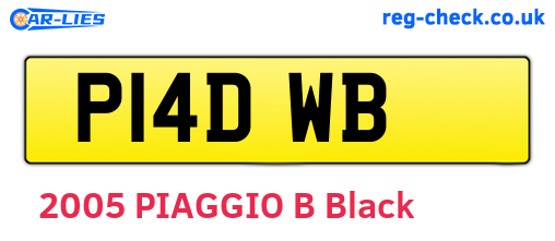 P14DWB are the vehicle registration plates.