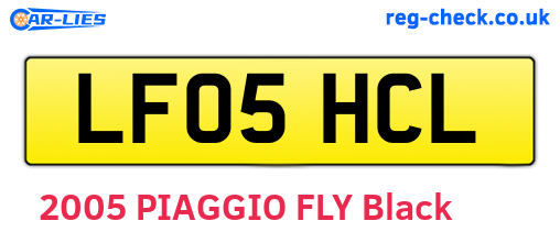 LF05HCL are the vehicle registration plates.