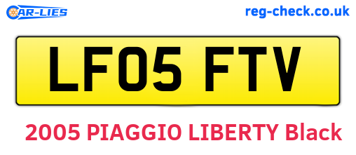 LF05FTV are the vehicle registration plates.
