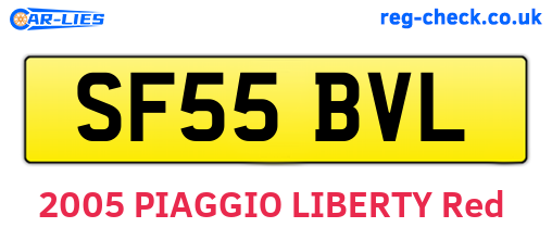 SF55BVL are the vehicle registration plates.