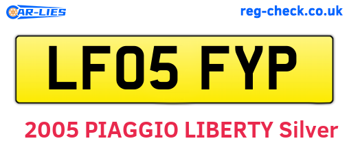 LF05FYP are the vehicle registration plates.