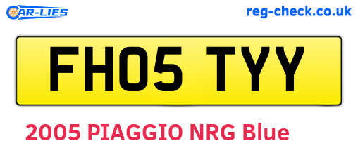 FH05TYY are the vehicle registration plates.