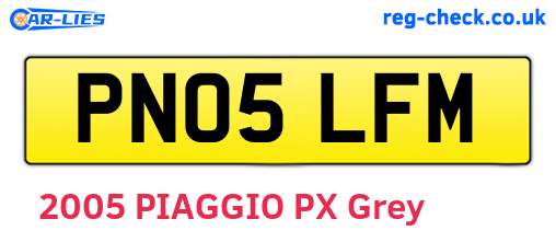 PN05LFM are the vehicle registration plates.