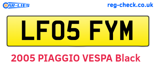 LF05FYM are the vehicle registration plates.