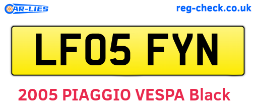LF05FYN are the vehicle registration plates.