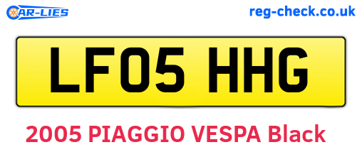 LF05HHG are the vehicle registration plates.