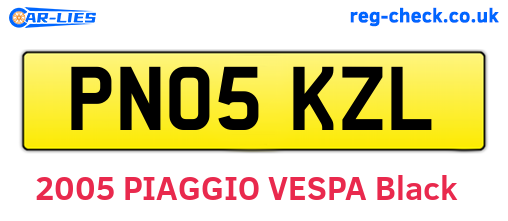 PN05KZL are the vehicle registration plates.